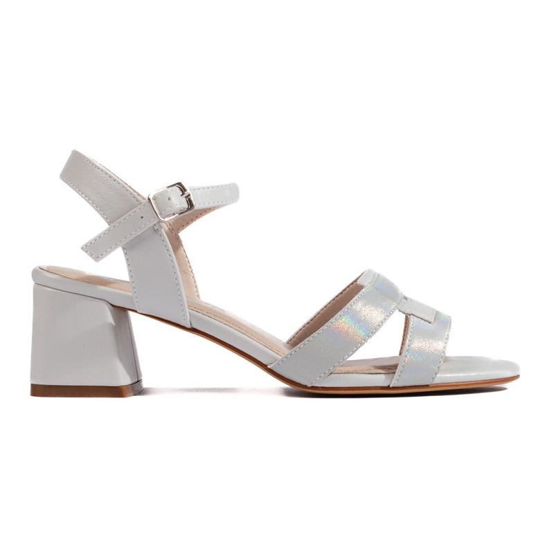 Sandale de damă gri strălucitoare de la Sergio Leone