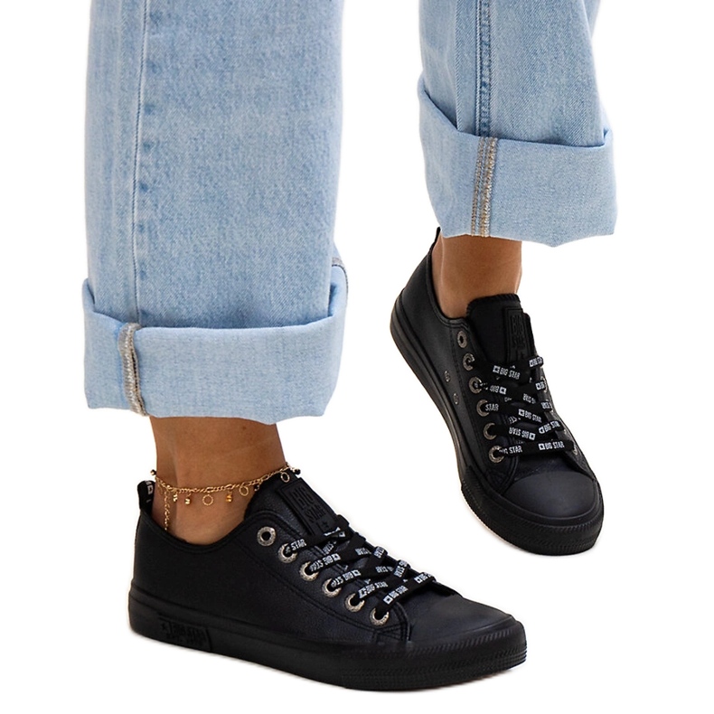 Tenisi negri din piele ecologica Big Star KK274106 negru