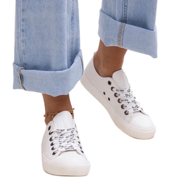 Tenisi albi din piele ecologica Big Star KK274105