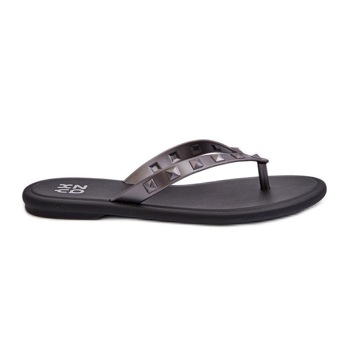 Flip-flops flexibili plate pentru damă ZAXY JJ285297 gri-negru