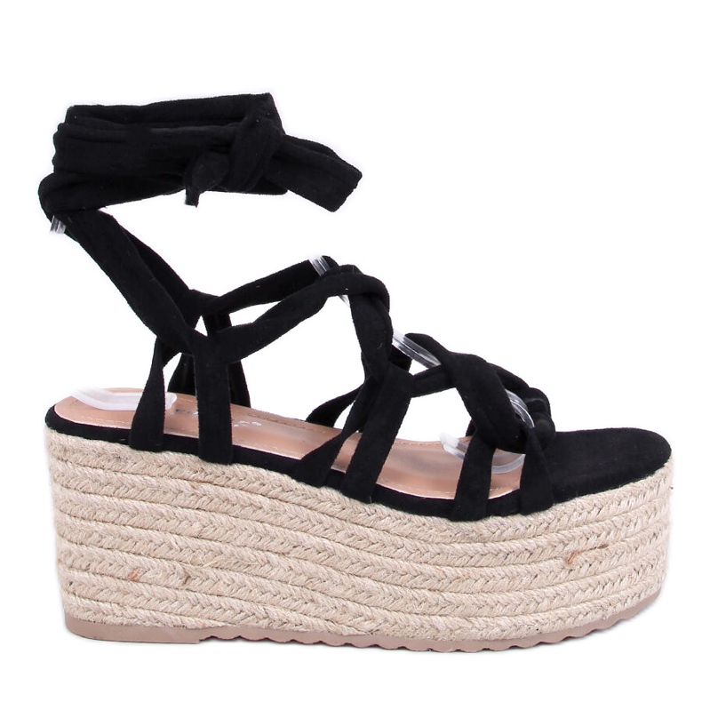 Espadrile cu platformă de la Manon Black negru