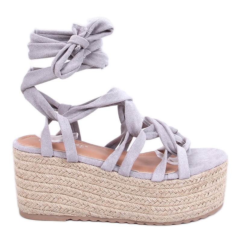 Espadrile cu platformă Manon Grey gri Espadrile cu platformă Manon Grey gri