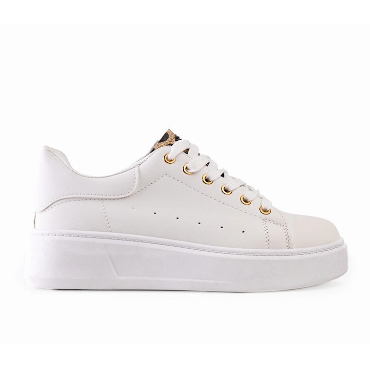 Tenisi albi cu decor Asmait atrăgător