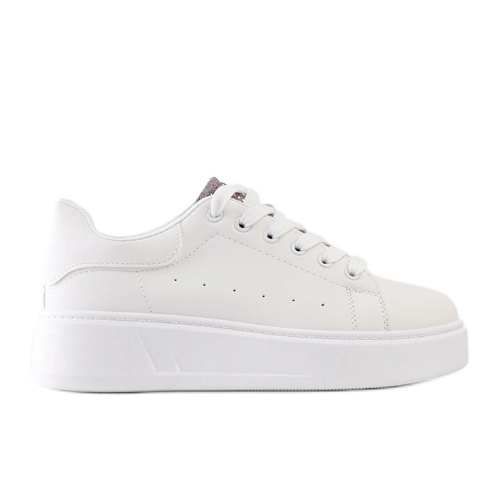 Tenisi albi cu decor Asmait atrăgător