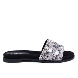 Șlapi Abriel Black stone negru