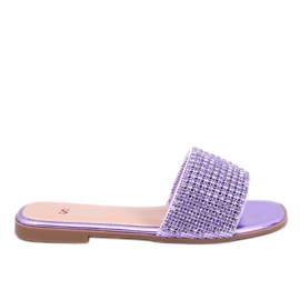 Șlapi Yanni Purple cu strasuri violet Șlapi Yanni Purple cu strasuri violet