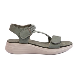 Sandale confortabile cu velcro pentru damă, verde Eladora Sandale confortabile cu velcro pentru damă, verde Eladora