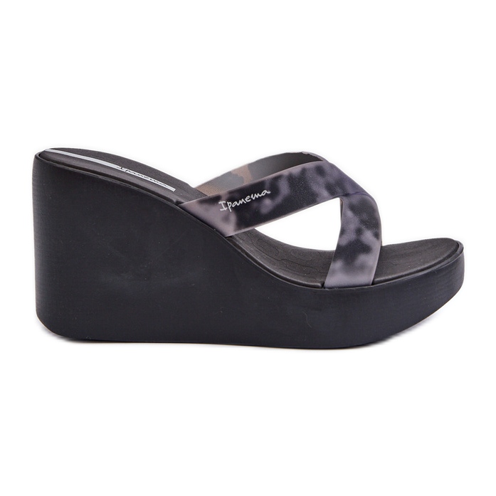 Flip-flops cu pană de damă 83520 Ipanema High Fashion Slide Fem Black negru