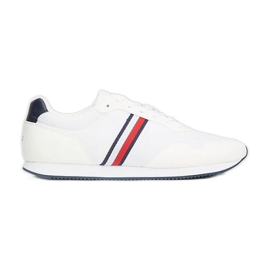 Pantofi Tommy Hilfiger Lo Runner Mix M FM0FM04958YBS alb