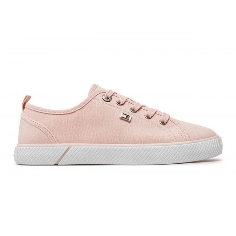 Pantofort de pânză Tommy Hilfiger Vulc W FW0FW08063TJQ roz