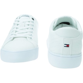 Pantofi Tommy Hilfiger Hi Vulc Low Canvas M FM0FM04882YBS alb