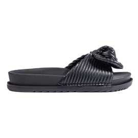 Flip-flops negri cu talpa groasa negru