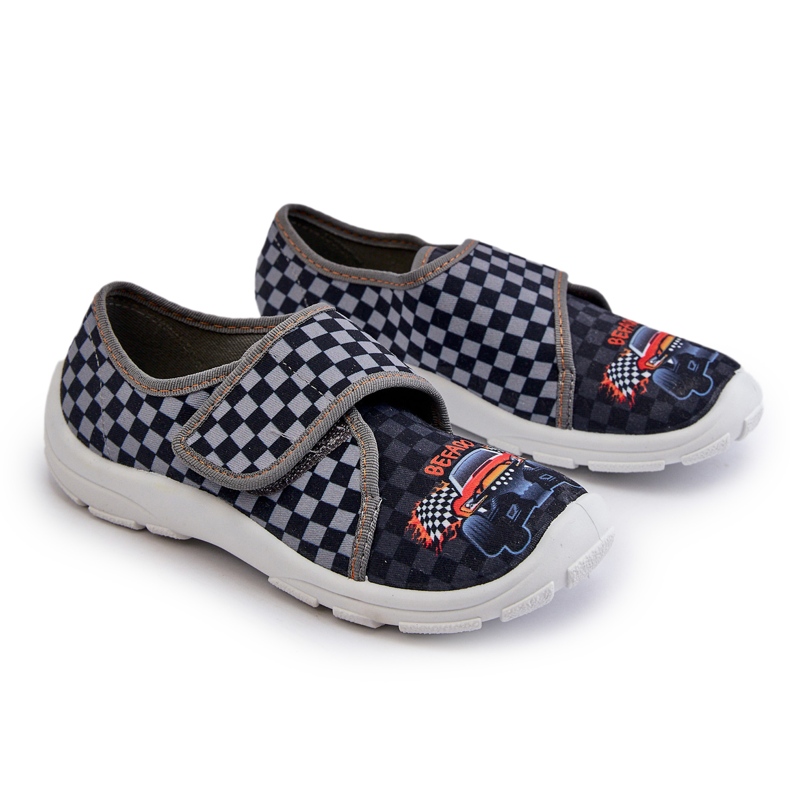 Papuci confortabili pentru baieti cu Velcro Befado 974Y540 Gri