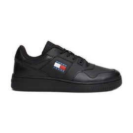 Pantofi Tommy Hilfiger Retro Basket Ess EM0EM01395BDS negru Pantofi Tommy Hilfiger Retro Basket Ess EM0EM01395BDS negru