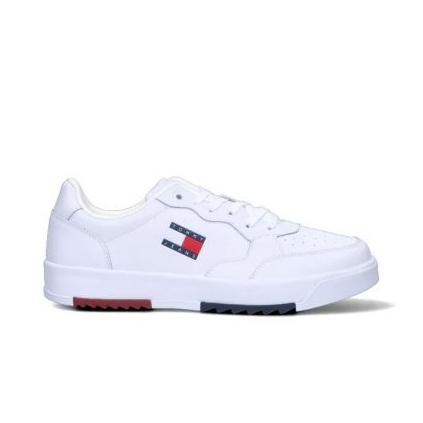 Pantofi Tommy Hilfiger Retro Ess EM0EM01397YBS alb