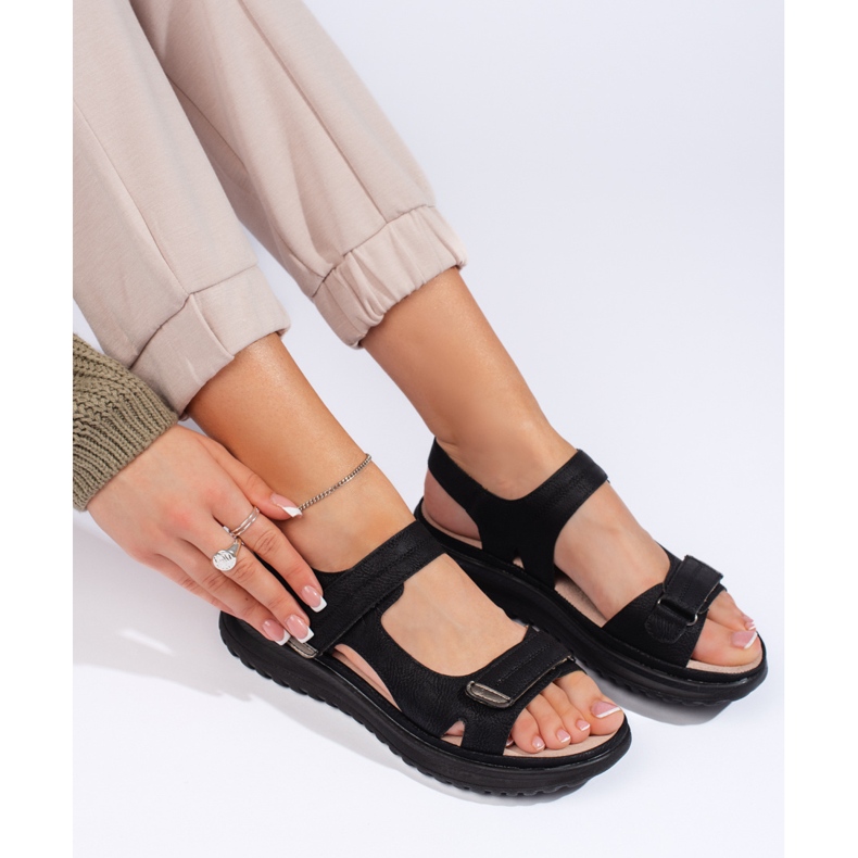 Sandale sport dama, negre negru