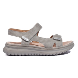Sandale gri de dama confortabile