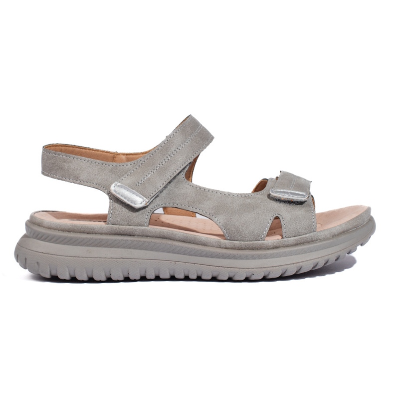 Sandale gri de dama confortabile