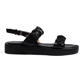 Sandale negre cu platformă negru