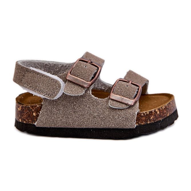 Sandale pentru copii pe platformă din plută, prinse cu velcro, rorria gri Sandale pentru copii pe platformă din plută, prinse cu velcro, rorria gri