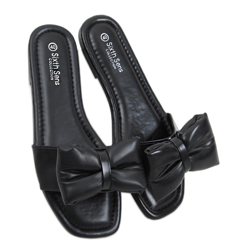 Mili Papuci negri cu fundita negru