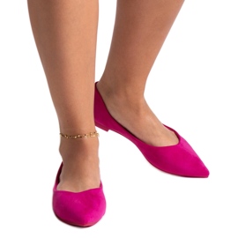 Balerini Mays cu vârf ascuțit roz