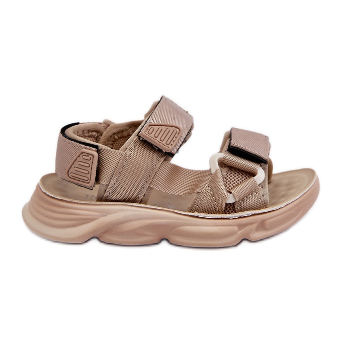 Sandale pentru copii cu inchidere Velcro, Beige Orretta bej