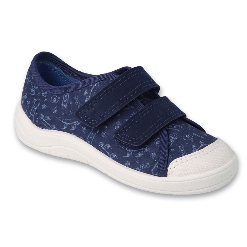 Papuci copii Befado cu Velcro 772X008 bleumarin albastru