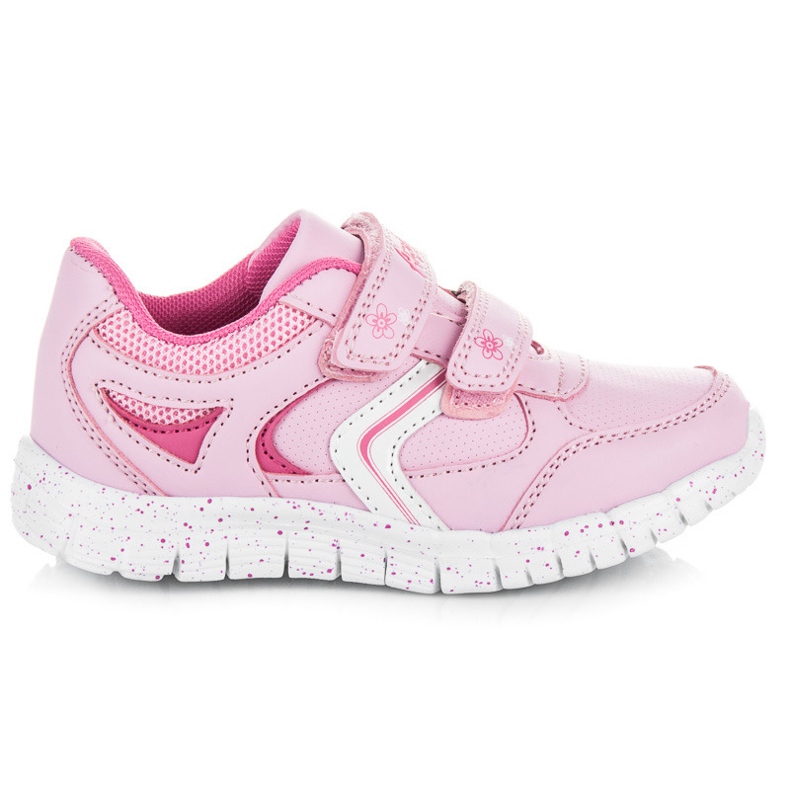 American Club Pantofi roz cu Velcro