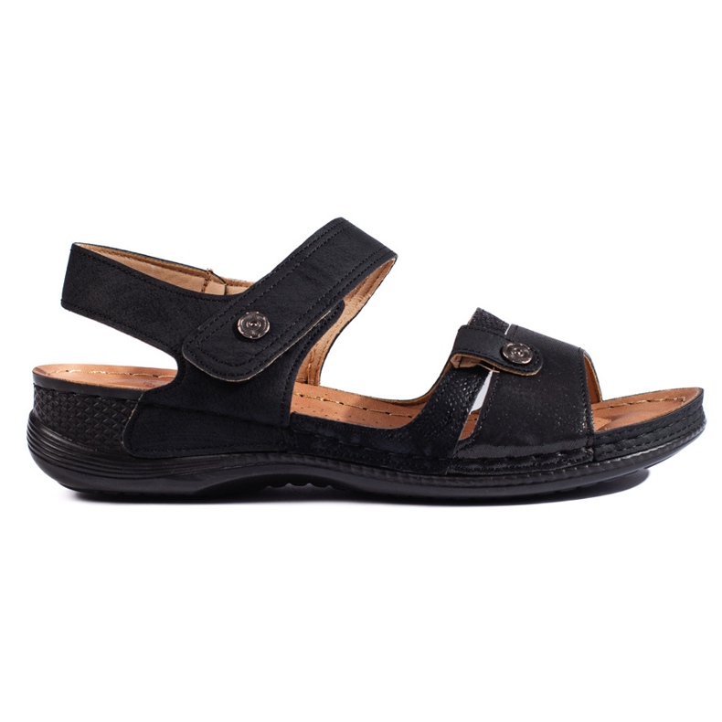 Sandale de dama negre confortabile negru