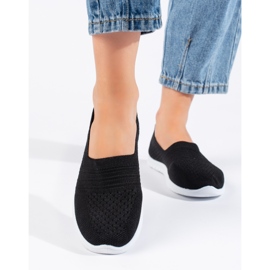 Pantofi sport negri cu slip-on negru Pantofi sport negri cu slip-on negru