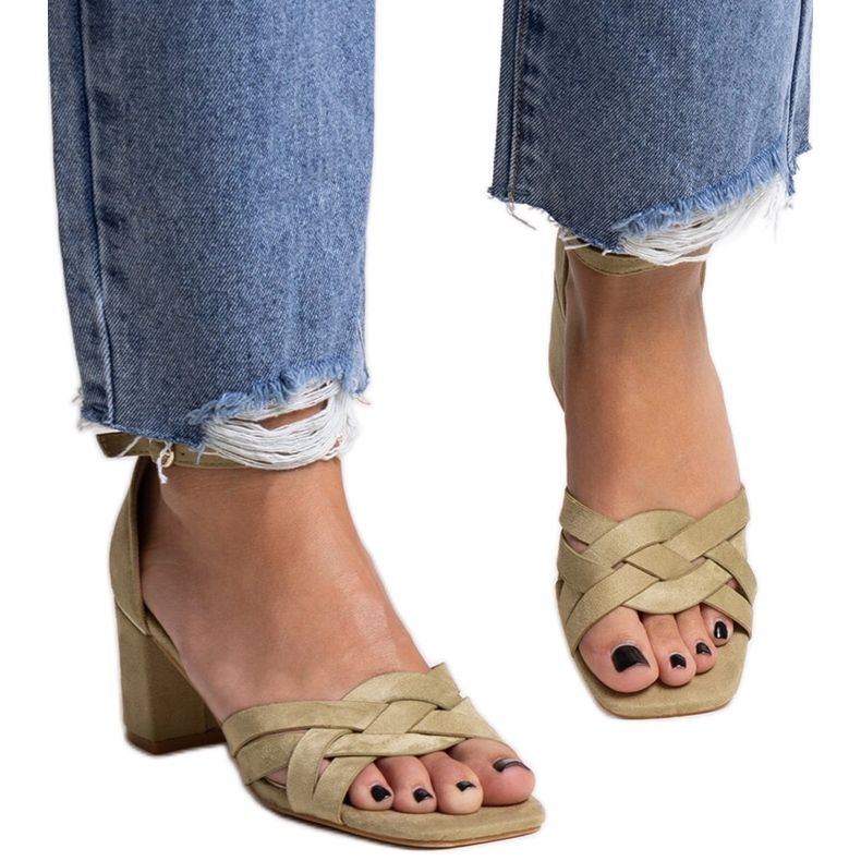 Sandale verzi cu toc de la Wajda verde Sandale verzi cu toc de la Wajda verde