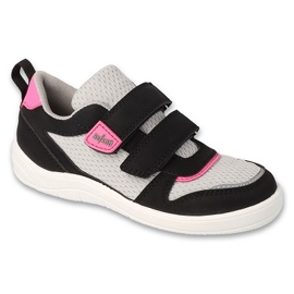 Pantofi sport Befado negri/gri cu velcro 452Q002 negru Pantofi sport Befado negri/gri cu velcro 452Q002 negru