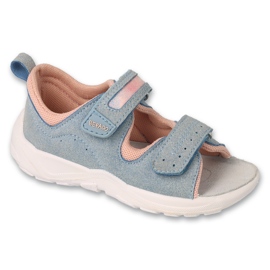 Sandale pentru copii Befado, inserție din piele cu Velcro, 721X014, albastru Sandale pentru copii Befado, inserție din piele cu Velcro, 721X014, albastru