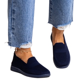 Tenisi slip-on Abadly bleumarin albastru