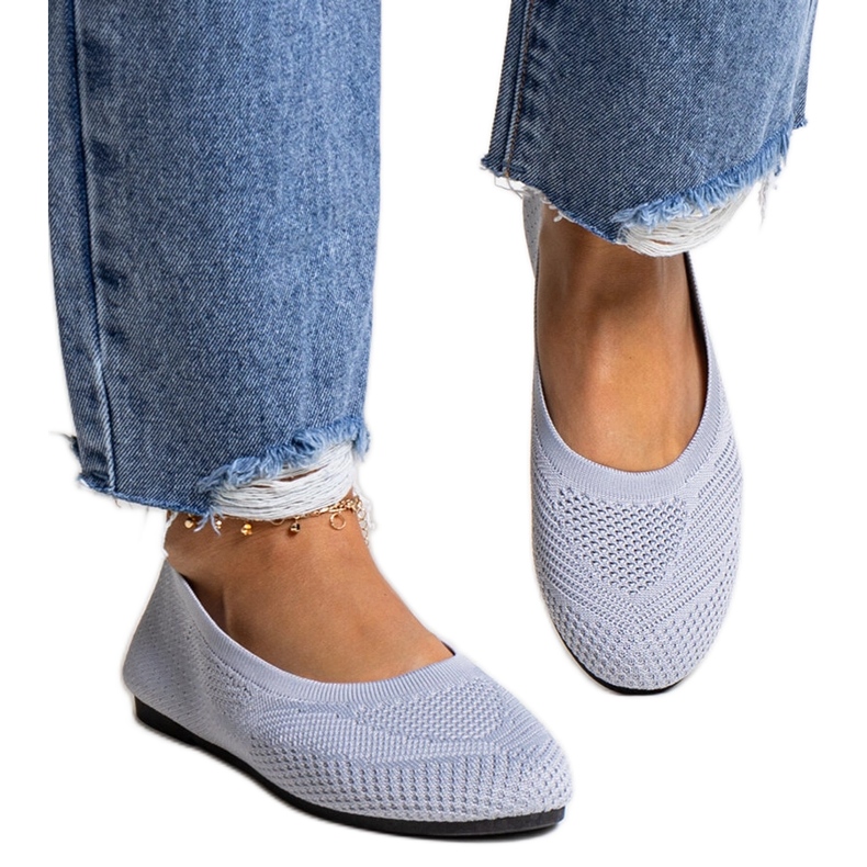 Balerini din stofă gri de la Yafia Balerini din stofă gri de la Yafia