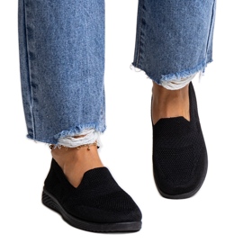 Tenisi negri Abadly slip-on negru