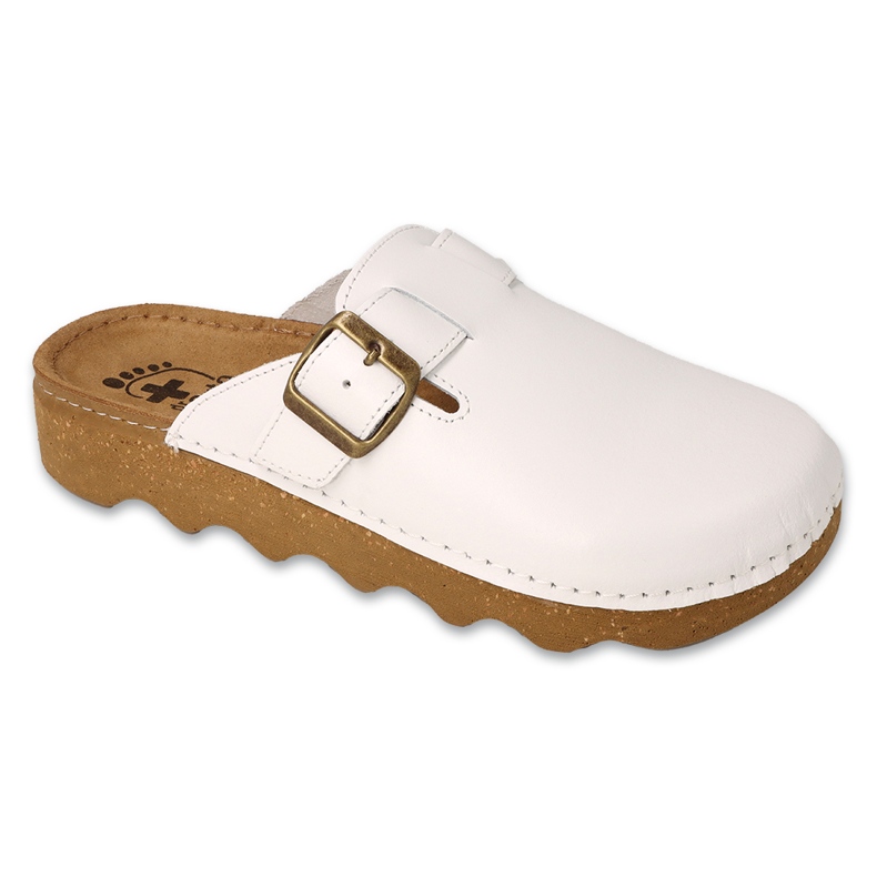 Papuci de dama Dr.ORTO Befado cu fund de piele 179D004 alb