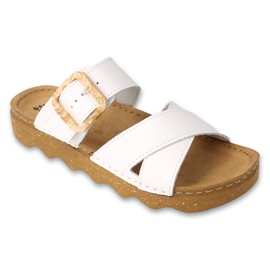 Papuci de dama Dr.ORTO Befado, fund din piele, 179D005, alb Papuci de dama Dr.ORTO Befado, fund din piele, 179D005, alb
