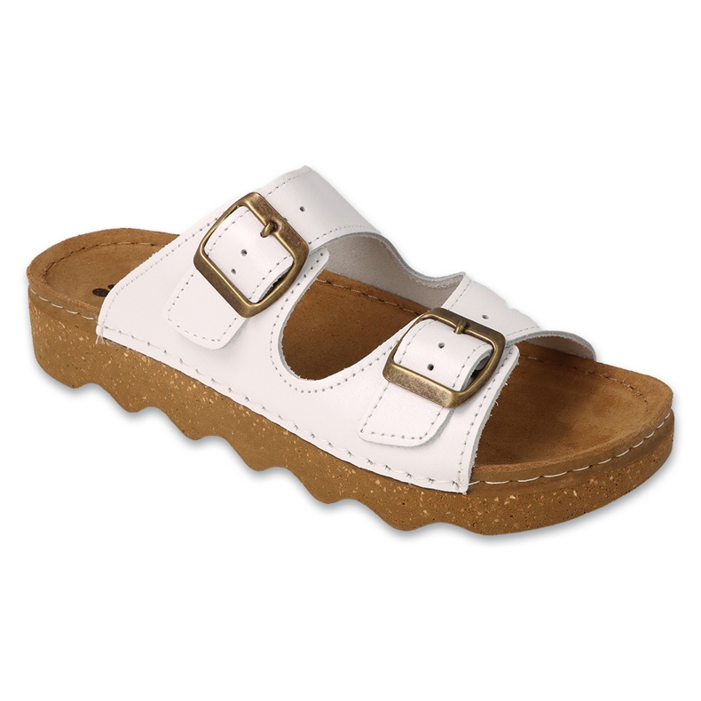 Papuci de dama Dr.ORTO Befado cu fund de piele 179D003 alb