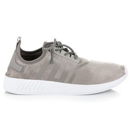 Vices Pantofi sport din piele intoarsa gri