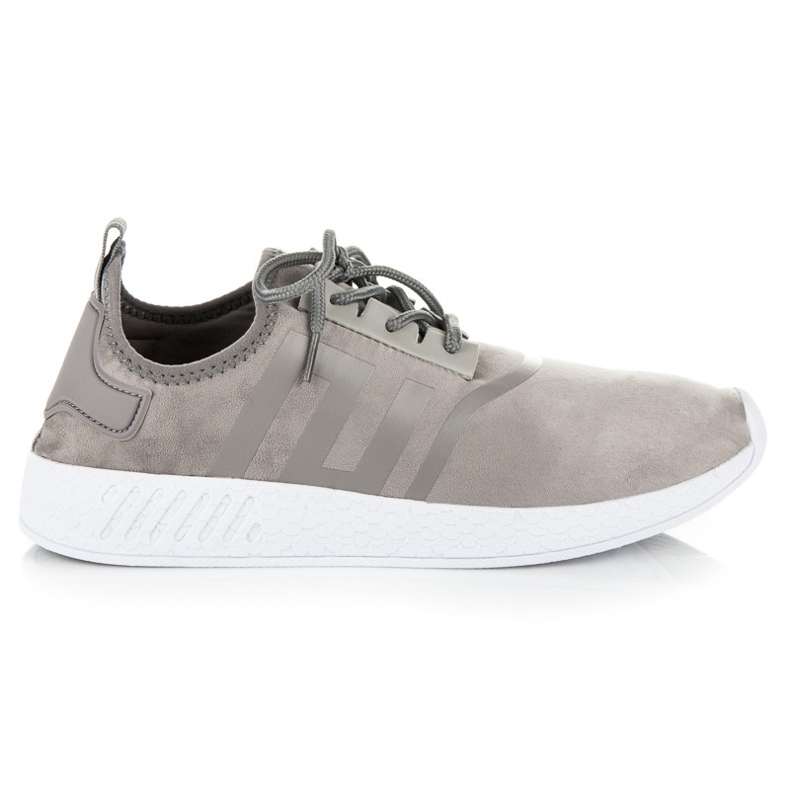 Vices Pantofi sport din piele intoarsa gri