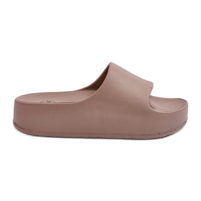 Flip-flops de damă maro cu platformă din spumă Airaplea bej
