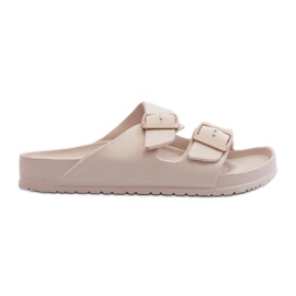 Flip-flops Damă Spumă Cu Catarame Bej Luciene Flip-flops Damă Spumă Cu Catarame Bej Luciene