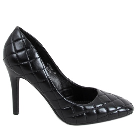 Tocuri înalte damă Modi Black matlasate negru