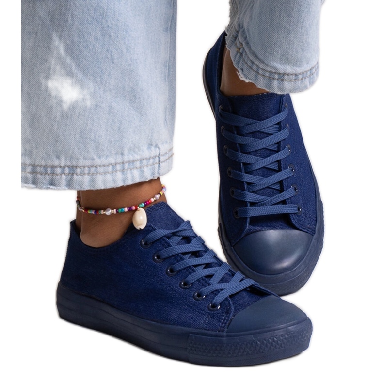 Tenisi din denim Nudar albastru Tenisi din denim Nudar albastru