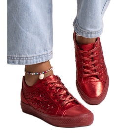 Bez marki Tenisi Safune roșii ajurati roșu