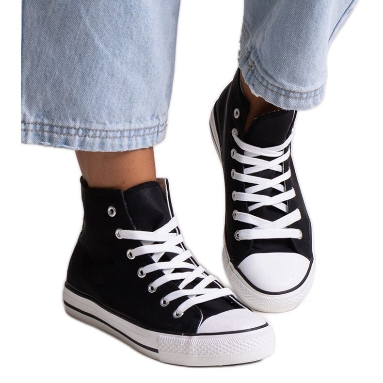 Tenisi înalți negri Efren negru