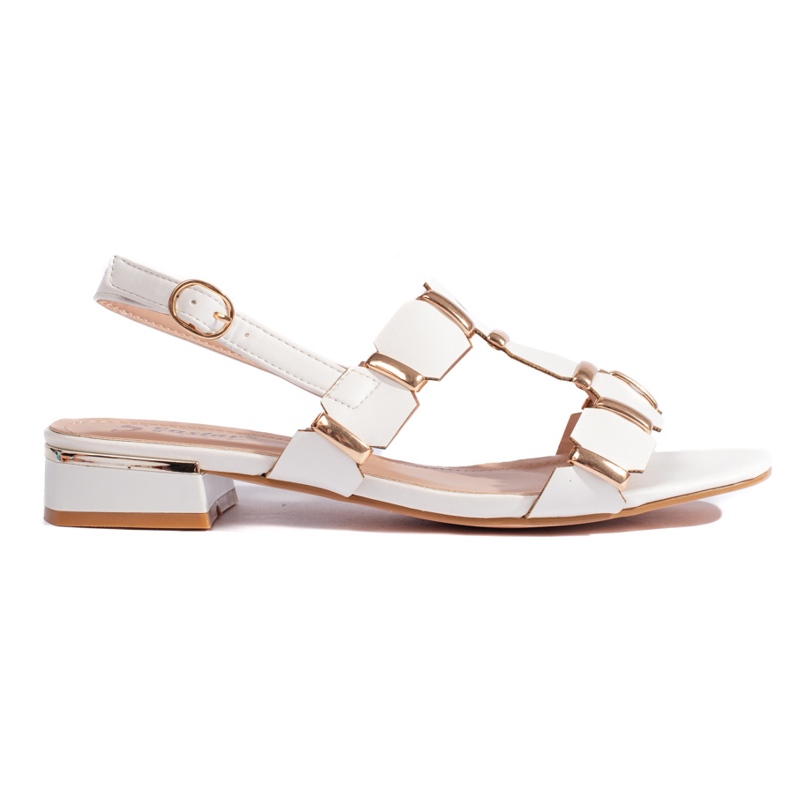 Sandale plate albe elegante Sandale plate albe elegante