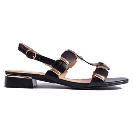 Sandale negre elegante de dama negru Sandale negre elegante de dama negru